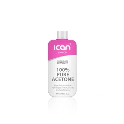 Image of Ican London 100% Pure Acetone Nail Polish Remover UV GEL Soak Off 100ML