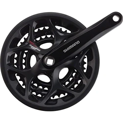 Image of SHIMANO Tourney A073 170mm 30x39x50t 7/8 Speed Triple Crankset Black