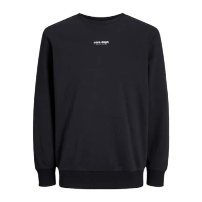 Image of JACK &amp; JONES Men&#039;s Jcoedition Sweat Crew Neck Gc Sweatshirt, Black/Detail: Mushroom Print, M