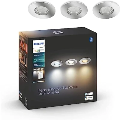 Image of Philips Hue Adore Recessed Chrome 3X5W White Ambiance Bluetooth