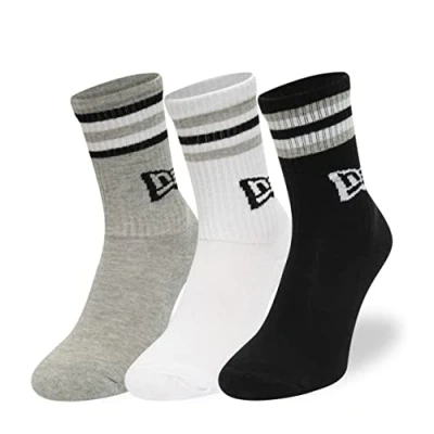 Image of New Era Unisex Retro Stripe Crew Sock Black