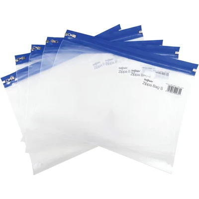 Image of Snopake Zippa Bag S Classic A4 Blue (25 Pack) 12736
