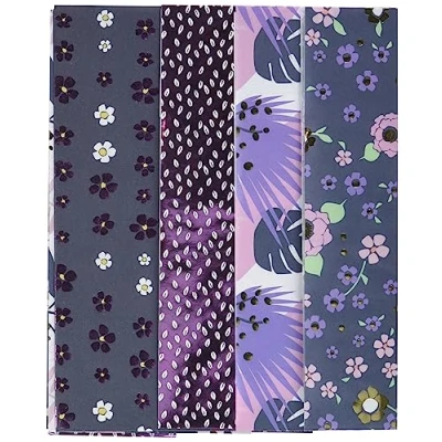 Image of Décopatch TD893C Pocket of 4 assorted foil sheets Hot stamping Customization and creative hobbies 30x40cm FlowerTherapy
