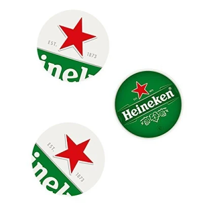 Image of Heineken Beer Coasters, Cool Drinks Mats Printed Logo