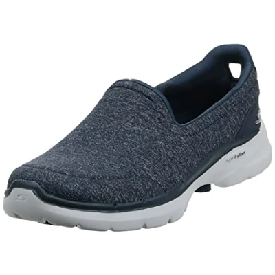 Image of Skechers Women&#039;s GO Walk 6 Grand Horizon Sneaker, Navy, UK