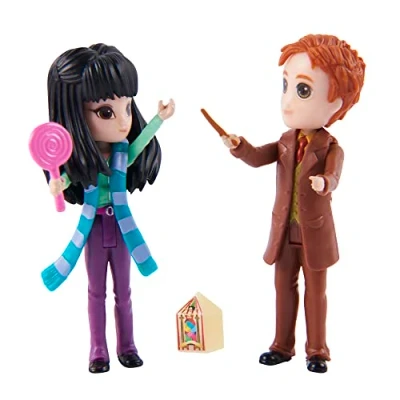 Image of Wizarding World George Weasley and Cho Chang Character Friendship Set 3&quot; Dolls 2 Accessories Toys for Ages 6+