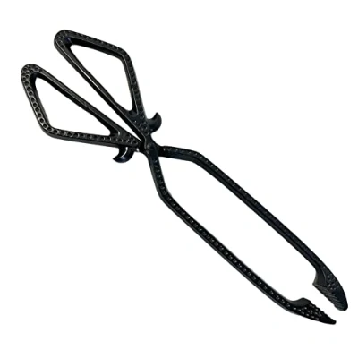 Image of Metal Log Coal Tongs Fireside Fireplace Chimenea Firepit Pizza Oven Indoor Fire Outdoor Poker Tong Burner Tongues