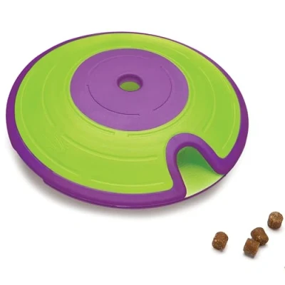 Image of Nina Ottosson by Outward Hound Dog Treat Maze Puzzle Interactive Enrichment Toy, Level 2 Intermediate, Green