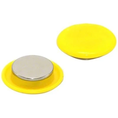 Image of Magnet Experts F4M40ND2 Yellow 2 High Power Notice Board/Planning Magnet, (Pack of 2)