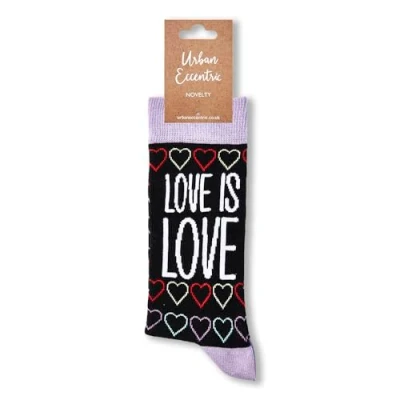 Image of Urban Eccentric Unisex Love Is Socks Gift 1 Pair Cotton Rich Premium Novelty Gifts