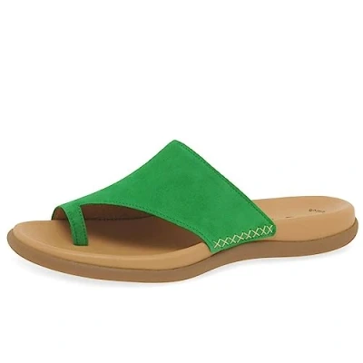 Image of Gabor Lanzarote Womens Toe Post Sandals 5 UK Verde Suede