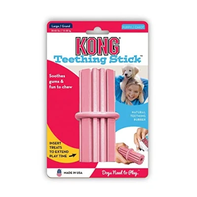 Image of KONG Puppy Teething Stick Dog Toy, Large, Blue/Pink (Assorted)