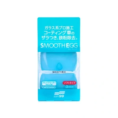 Image of SOFT99 Smooth Egg Clay Bar, Set of 2, Remove Above Surface Paint Contaminants, Leaves an Ultra Clean, Finish