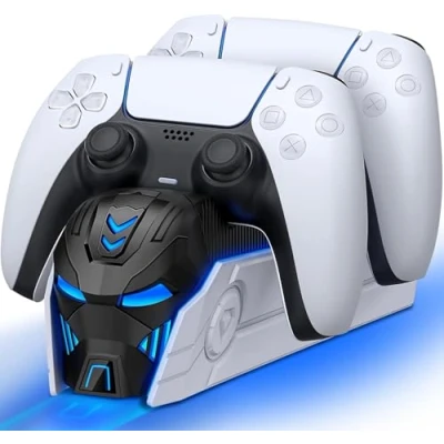 Image of HEYLICOOL PS5 Controller Charger Station for PlayStation 5 Fast DualSense Edge Stand Dock LED Charging Accessories