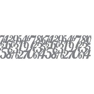 Image of DecoArt Andy Skinner Mixed media 12&quot;x3&quot; Stencils Distressed Digits 12x3 Stencil, Grey, 8 x 31 0.3 cm