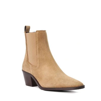 Image of Dune London Womens Ladies Pexas Casual Western Boots Sand Leather (archived) Size UK 8