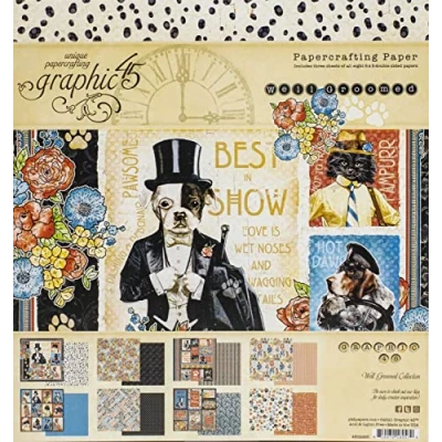 Image of Graphic 45 (4502265 Well Groomed 8 x Inch Papercrafting Paper Pad