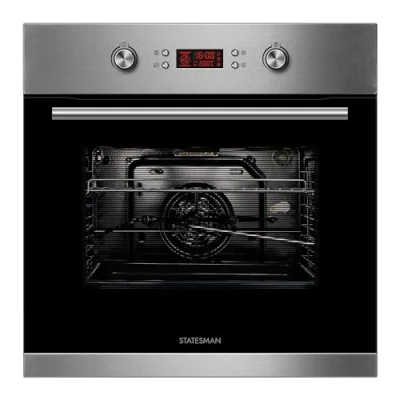 Image of Statesman BSM60SS Built In Multifunction Fan Oven, 8 Cooking Functions, LED Display, 70L, Stainless Steel