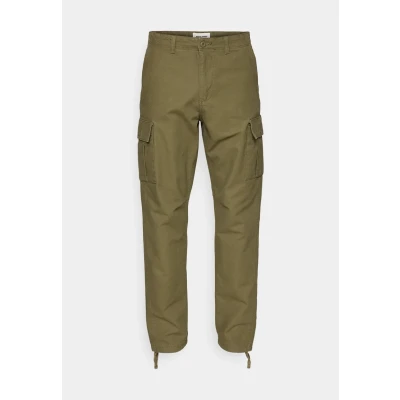 Image of JACK &amp; JONES Mens Cargo Combat Trouser Relaxed Fit Button Fastening Pants for Men UK, Olive Night 28W / 30L