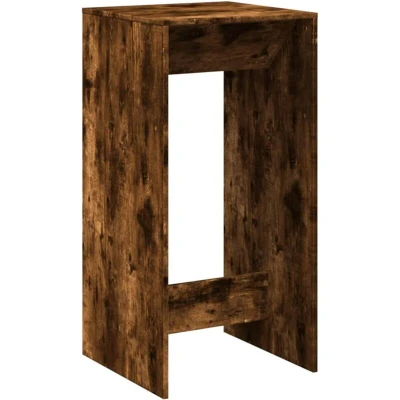 Image of vidaXL Bar Table Smoked Oak Engineered Wood Kitchen/Bistro Pub 51x50x103.5 cm Rectangular, Modern Design