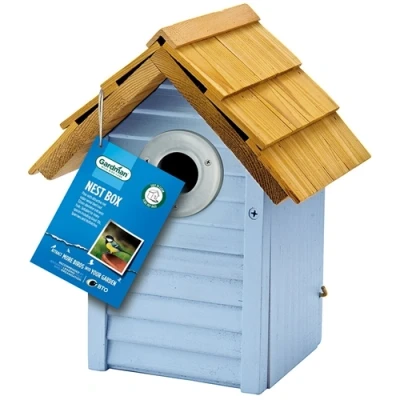 Image of Gardman Beach Hut Nest Box Blue
