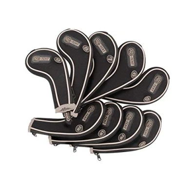 Image of Pro Tekt Deluxe Zip Iron Headcovers Black/Silver