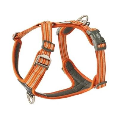 Image of Dog Copenhagen Comfort Walk Air 3.0 Harness Adjustable, Reflective Stain and Water Repellent, Orange Sun, M