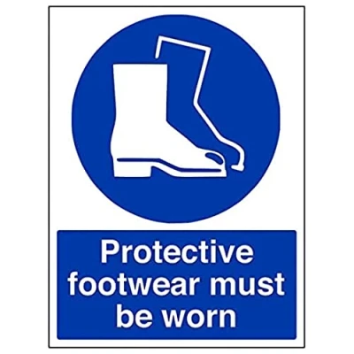 Image of V Safety Eco Friendly Mandatory PPE Protective Footwear Must Be Worn 200 X 300mm