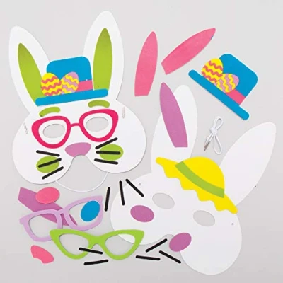 Image of Baker Ross Easter Bunny Masks Pack of 4, Crafts for Kids (AX769)