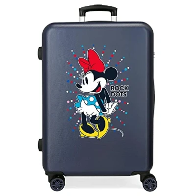 Image of Disney Minnie Sunny Day Blue Medium Suitcase 48 x 68 26 cm Rigid ABS Combination Lock 70 Litre 3.7 kg 4 Double Wheels