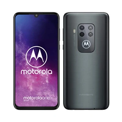 Image of Motorola One Zoom 6.4 Inch FHD+ Display, Quad Camera System, 128 GB/4 GB, Android 9, Dual SIM UK Smartphone, Electric Grey