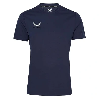 Image of Castore Core Cotton Leisure Kids Short Sleeve T Shirt Navy Blue JS