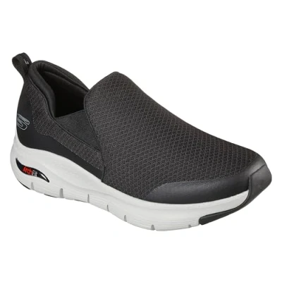 Image of Skechers Men&#039;s Arch Fit Banlin Trainers,Black Mesh/White Synthetic/Trim,9 UK