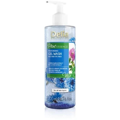 Image of Delia Cosmetics Plant Essence Face Cleanser Washing Gel Moisturizing Cleansing Removes Makeup &amp; Impurities Vegan Friendly Natural Ingredients Every Skin Reduces Excess Sebum 200 ml