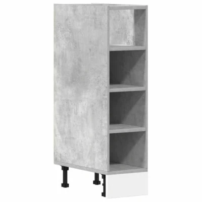 Image of vidaXL Bottom Kitchen Cabinet Concrete Grey Engineered Wood 20x44.5x81.5 cm Modern Storage Unit