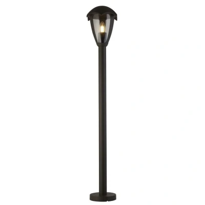 Image of Searchlight Bluebell path light, IP44, black, height 97 cm, metal