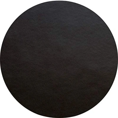 Image of Table Protector Round Heavy Duty Heat Resistant Black, Brown, Beige, Grey (Black, 105.cm)
