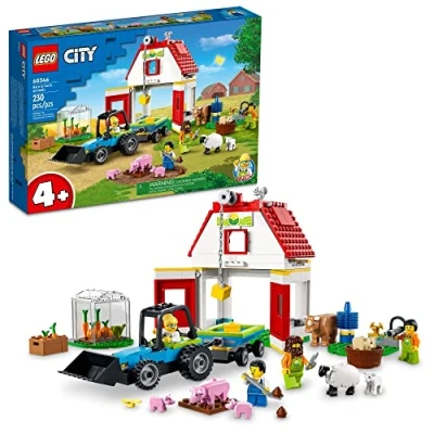 Image of LEGO City Barn &amp; Farm Animals 60346 Building Toy Set for Kids, Preschool Boys and Girls Ages 4+ (230 Pieces)