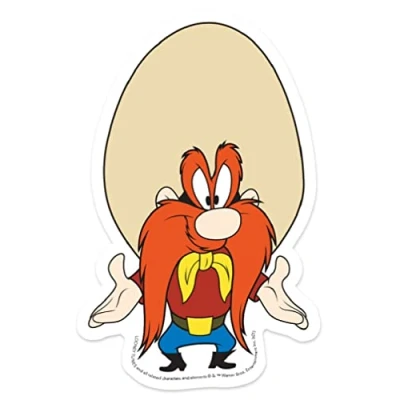 Image of Paper House Productions Looney Tunes Yosemite Sam Die Cut 3.8&quot; Vinyl Sticker
