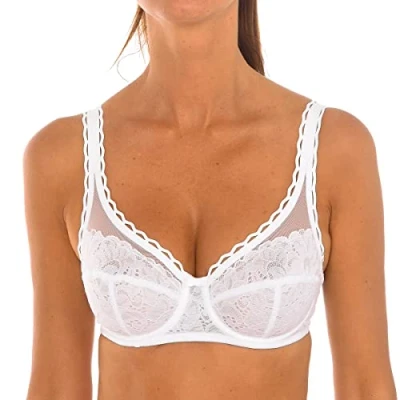 Image of Playtex Bra Woman Classic Lace Support Recycled Underwire x1, White, 36C