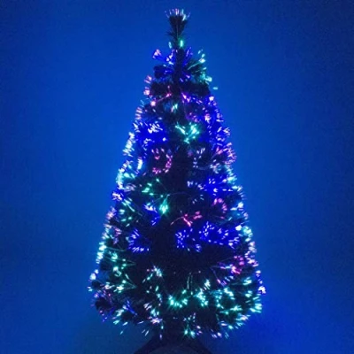 Image of 4ft Green Artificial Fibre Optic Christmas Xmas Tree with Multi LED Source 120cm by The Centre