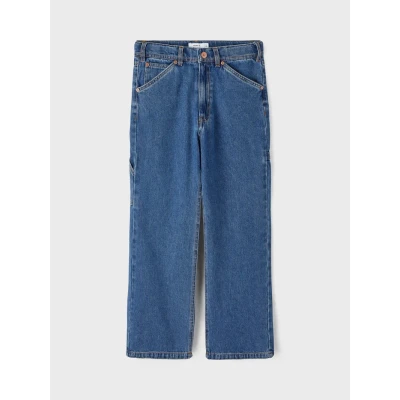 Image of Name it Nkmryan Straight leg jeans for kids, Size: 14y, Dark blue denim