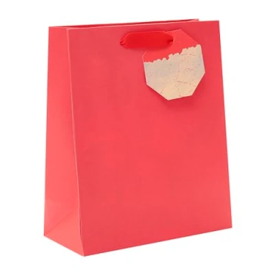 Image of UK Greetings Medium Gift Bag For Him/Her/Friend Birthdays, Valentine&#039;s Day &amp; Other Events Red Design