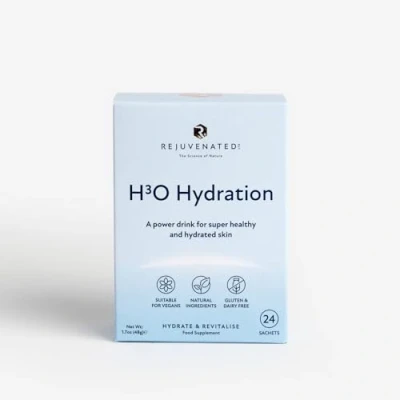 Image of Rejuvenated H3O Hydration Natural Supplement Drink for Skin &amp; Body (24 Sachets)