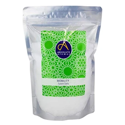 Image of Absolute Aromas Mobility Bath Salts 1kg Natural Pink Coarse Himalayan Salt Infused with 100% Pure Essential Oils of Ginger, Eucalyptus, Peppermint and Rosemary