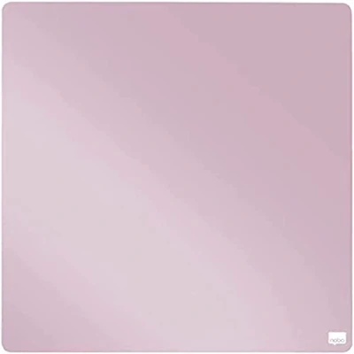 Image of Nobo Mini Magnetic Whiteboard Coloured Tile, Frameless, Dry Wipe, Easy Clean, Wall Mountable, Home/Office, 360 x mm, Rose Pink, 1915623