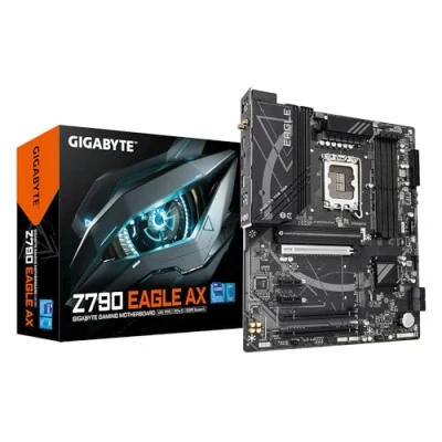 Image of Gigabyte Z790 EAGLE AX Motherboard Supports Intel Core 14th Gen CPUs, 12+1+１Phases Digital VRM, up to 7600MHz DDR5 (OC), 3xPCIe 4.0 M.2, Wi Fi 6E, 2.5GbE LAN, USB 3.2 2