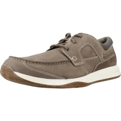 Image of Clarks Men&#039;s Sailview Lace, Taupe Nubuck, 9 UK
