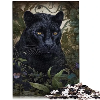 Image of Whimsical Black Panther Jigsaw puzzles for Adults1000 Piece Puzzle KidsCardboard Adults&amp; Kids Age 12 Years Up Colourful /26 * 38cm.