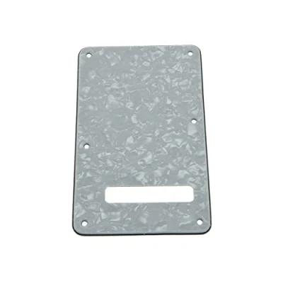 Image of Dopro Strat Guitar Back Plate ST Trem Tremolo Cover fits USA/Mexican Standard Fender Stratocaster White Pearl
